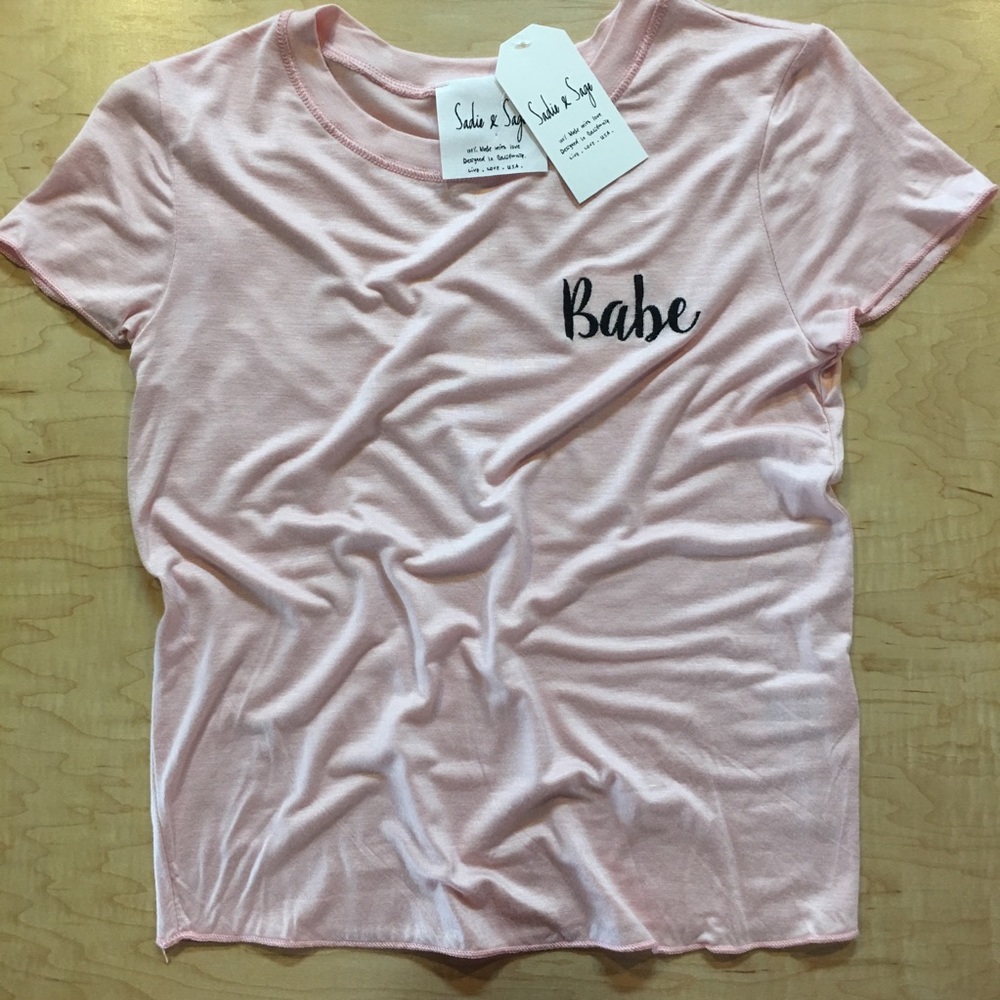 NWT pink crop tee Sadie & Sage - Picture 6 of 7